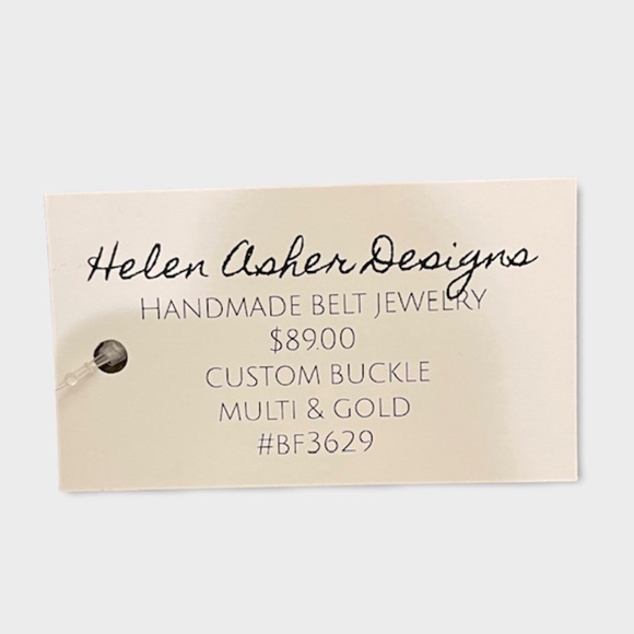 Handemade Designer Belt Buckles by HELEN ASHER DESIGNS new with tags